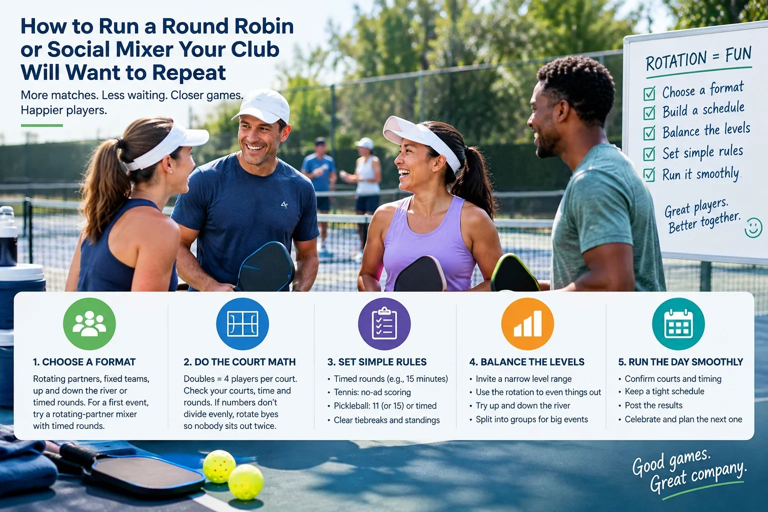 How to Run a Round Robin or Social Mixer Your Club Will Want to Repeat