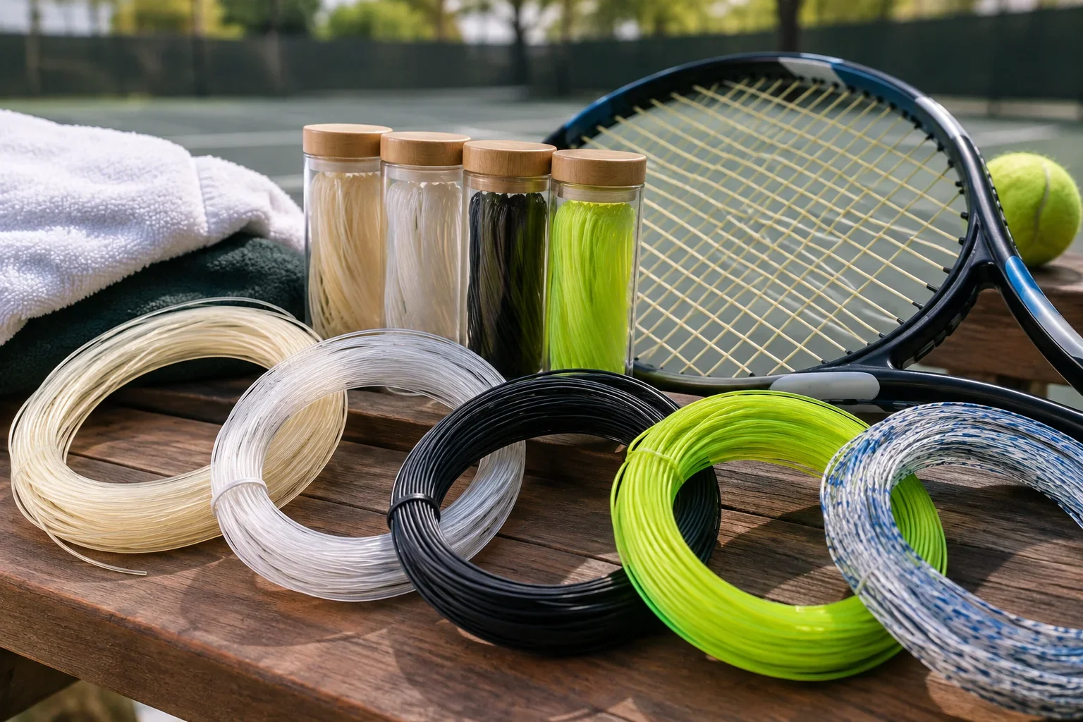 Tennis String Guide: Polyester vs. Multifilament vs. Natural Gut, and the Right Tension for You